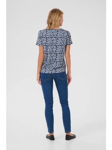 Kaffe T-Shirt kurzarm KAbella Regular fit in Black/Blue Graphic Dot