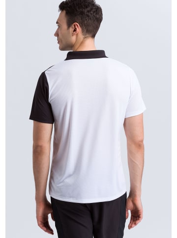 erima 5-C Poloshirt in weiss/schwarz/dunkelgrau