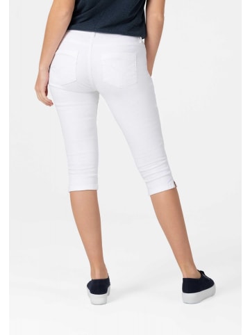 Timezone Capri Denim Jeans Shorts Kurze Bermuda Tight AleenaTZ 3/4 in Weiß