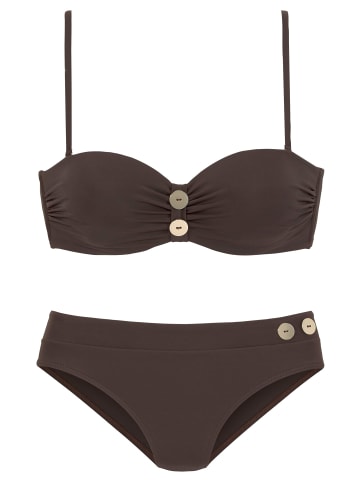 Vivance by Lascana Bügel-Bandeau-Bikini in dunkelbraun
