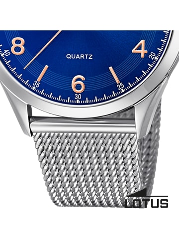 Lotus Analog-Armbanduhr Lotus Minimalist silber groß (ca. 43mm)