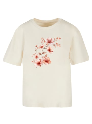 F4NT4STIC Tee Rosa Blumenzweig 3D in Whitesand
