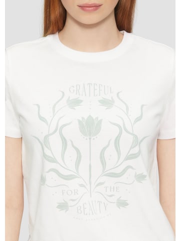 QS T-Shirt kurzarm in Weiß