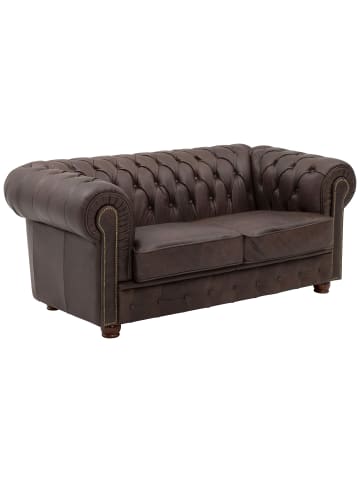 58 aufm Kessel SOFA 2-Sitzer Kath Echtleder (Antikoptik) braun