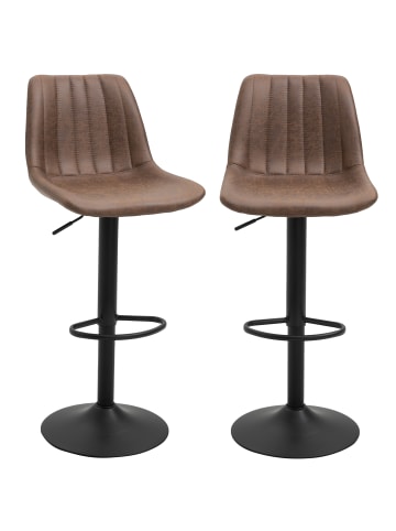 HOMCOM Barstuhl-43L x 46,5B x 110H cm-Braun