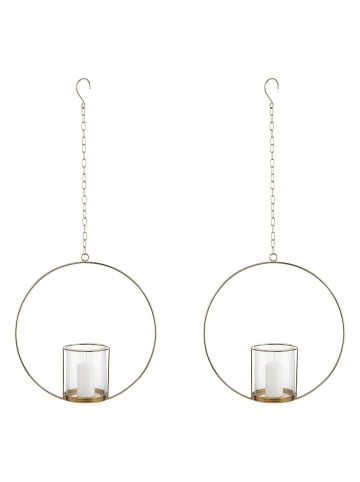 Butlers Hängedeko Ring LUNA 2er-Set in Gold