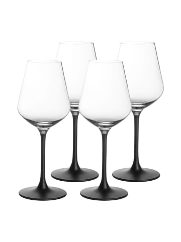 Villeroy & Boch 4er Set Rotweingläser Manufacture Rock in 470 ml in schwarz-transparent