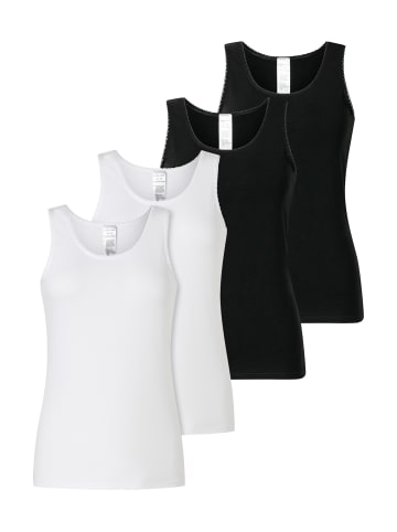 Schiesser Unterhemd Modern Multipacks in schwarz-weiß