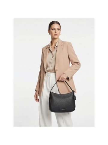 Lazarotti Bologna Leather Hobo Schultertasche Leder 27 cm in black