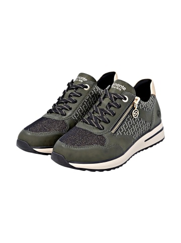 remonte Gloria Sneaker mit Schnürung und Reißverschluss Grün