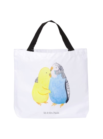 Mr. & Mrs. Panda Shopper Wellensittich Liebe ohne Spruch in Weiß