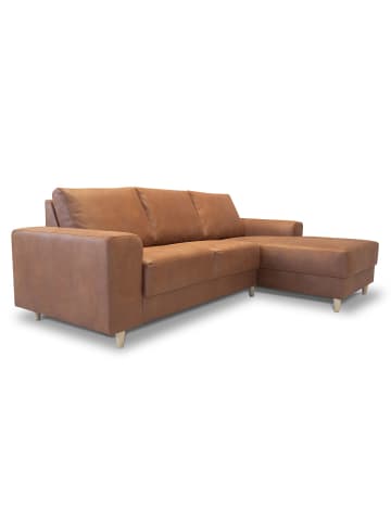 ebuy24 Sofa Nordic Cognacfarben 222 x 148 cm