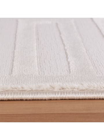 KADIMA DESIGN Teppich Kurzflor 3D-Muster Polypropylen Wohnzimmer in Creme