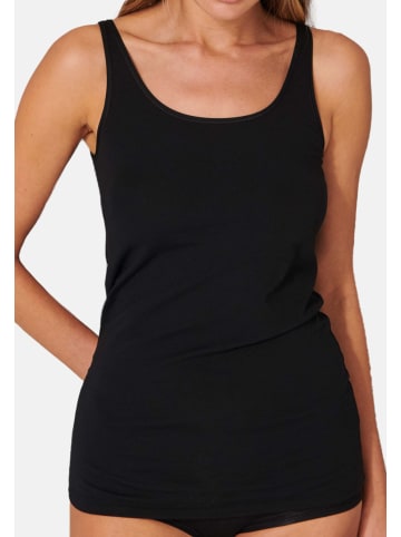 Schiesser Unterhemd / Top 95/5 Cotton in Schwarz