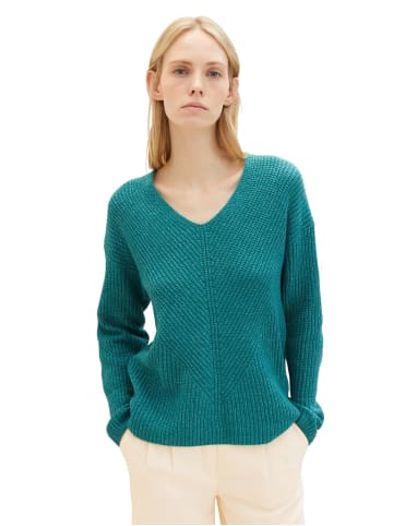 Tom Tailor Pullover KNIT V-NECK in Grün