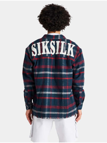 SikSilk Longsleeves in blue/white/red