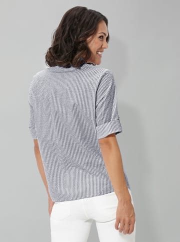 WITT WEIDEN Longbluse in marine-gestreift