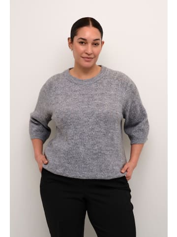 KAFFE curve Strickpullover KCtenna in Grey Melange