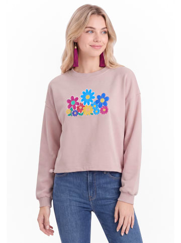IZIA Women Sweatshirt in Light Rose
