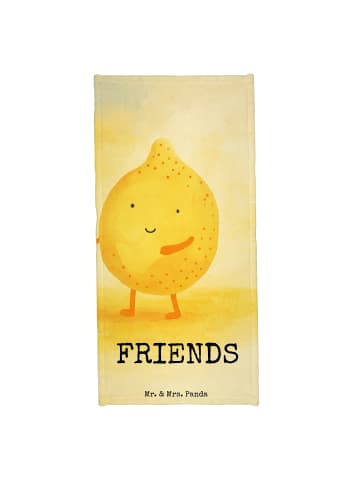 Mr. & Mrs. Panda sporthandtuch Beste Freunde Zitrone Design mit ... in Weiß