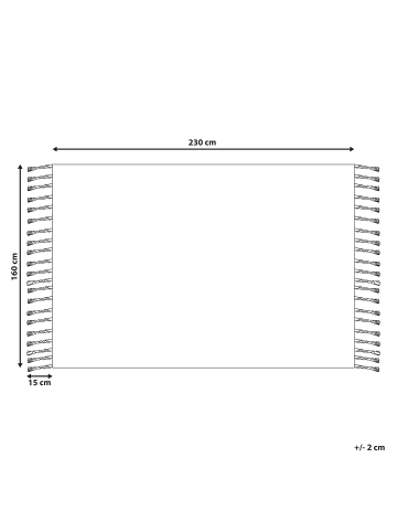 Beliani Vintage TABIAT in Weiß/Grau - (W) 160 x (H) 1 x (L) 230 cm