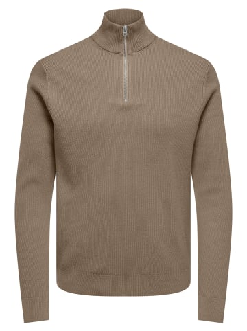ONLY & SONS Sweattroyer Phil in Desert taupe