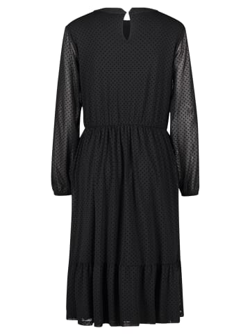 BETTY & CO Stufenkleid langarm in Schwarz/Schwarz