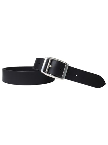 FRONHOFER Herren Ledergürtel Silber in Schwarz