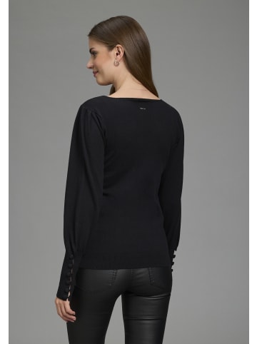 Laura Scott V-Ausschnitt-Pullover in schwarz