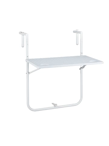 relaxdays Balkon Hängetisch in Weiß - (B)59,5 x (T)36 cm