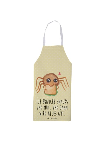 Mr. & Mrs. Panda Gastro-Schürze Spinne Agathe Sandwich mit Spruch in Gelb Pastell