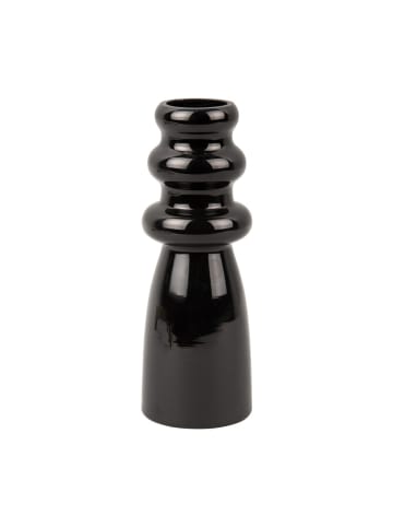 Present Time Vase aus Glas handgefertigt, SPARKLE in Schwarz, Ø 7 cm