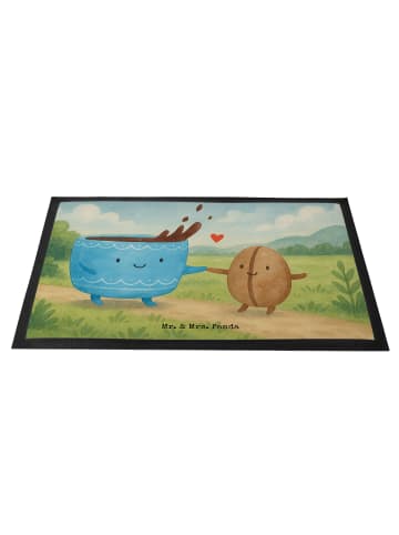 Mr. & Mrs. Panda Schmutzfangmatte Kaffee Bohne Design ohne Spruch in Weiß