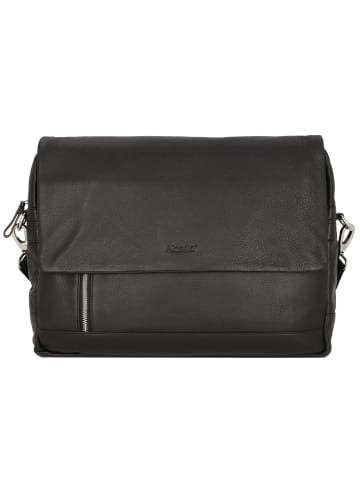 Alassio Oro Messenger Leder 38 cm Laptopfach in schwarz