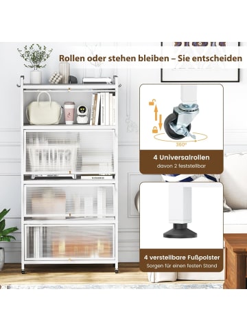 COSTWAY 5-stöckig Küchenschrank hoch in Weiß