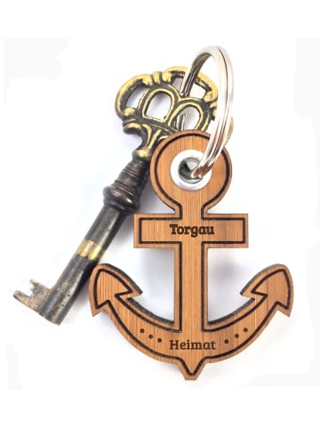 Mr. & Mrs. Panda Schlüssel Anhänger Torgau mit Spruch in Braun