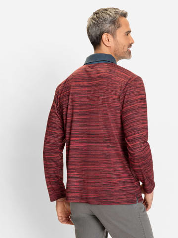 WITT WEIDEN Langarm-Poloshirt in terra-meliert