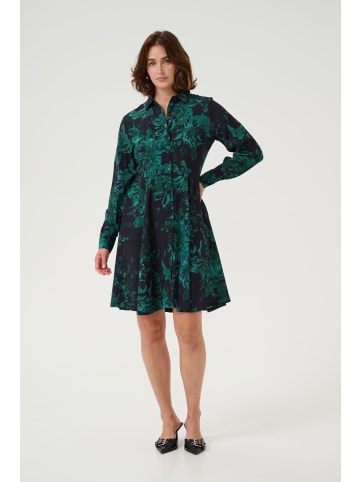 Kaffe Kleid KAisa in Black/Green Painted Flower