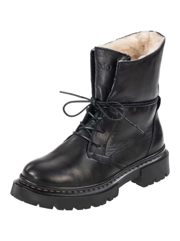 Palado Schnürstiefeletten Kasos Block in Schwarz/Schwarz