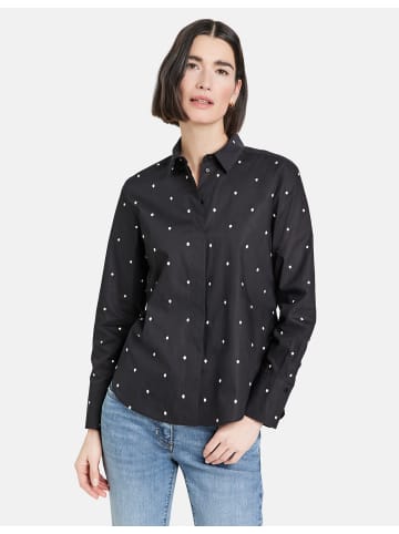 Gerry Weber Bluse Langarm in Schwarz Gemustert_