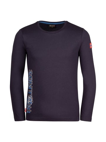 Trollkids Longsleeve "Stavanger" in Marineblau / Mittelblau