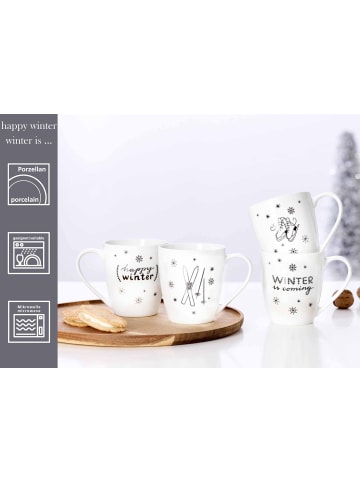 Ritzenhoff & Breker 6er Set Henkelbecher Winter Is Coming 360 ml in weiß