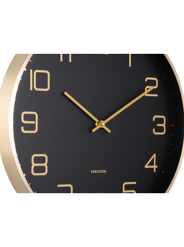 Karlsson Wanduhr in schwarz