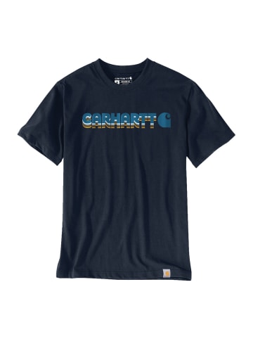 CARHARTT T-Shirt Logo in marineblau