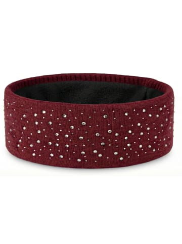 styleBREAKER Feinstrick Stirnband in Bordeaux-Rot