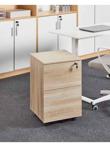 Beliani Büroschränke JOHNSON in Braun/Schwarz - (W) 40 x (H) 62 x (L) 40 cm