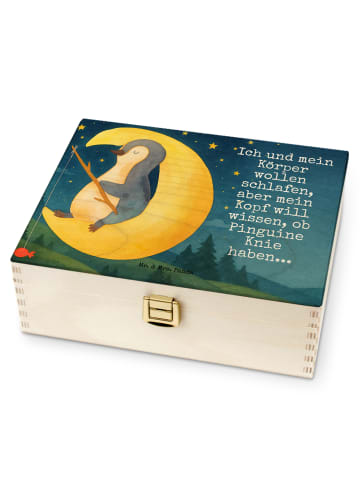 Mr. & Mrs. Panda Tee Box Pinguin Mond Design mit Spruch in Weiß
