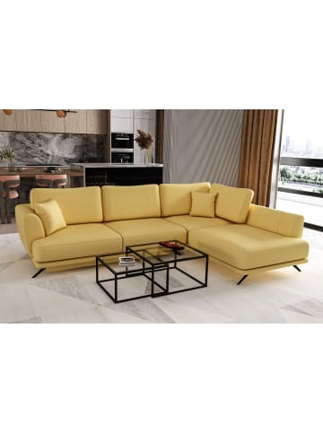 MF Design Lardo Recamiere Rechts in Gelb -  (L) 191 x (B) 276 x (H) 90 cm