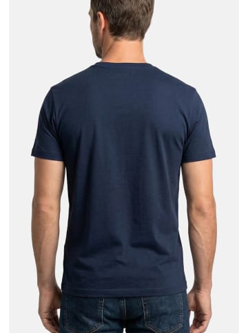 S. Oliver T-Shirt Basic in Weiß / blau