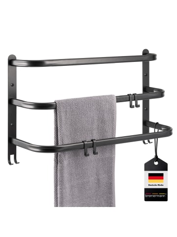 bremermann Wand-Handtuchhalte schwarz
